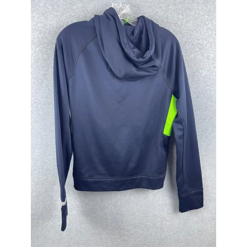 Hollister Hoodie Women's‎ S Blue Fill Zip Jacket Long Sleeve Workout Sports Logo